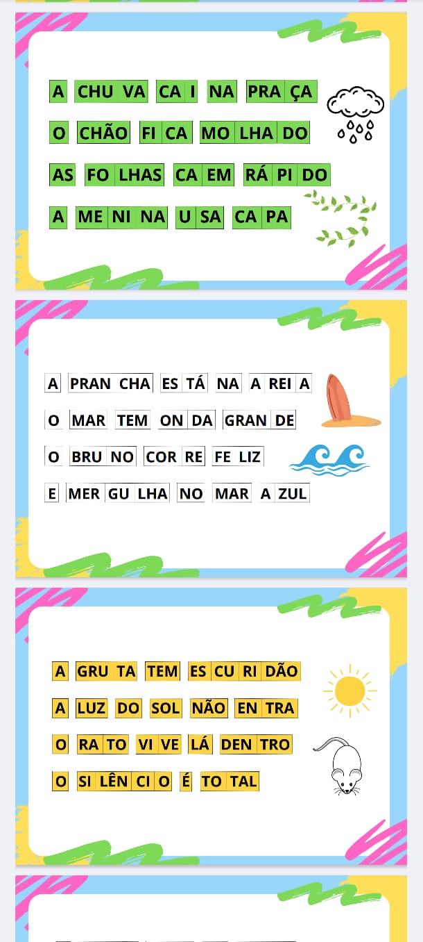 Exemplo de atividade de leitura pronta para imprimir