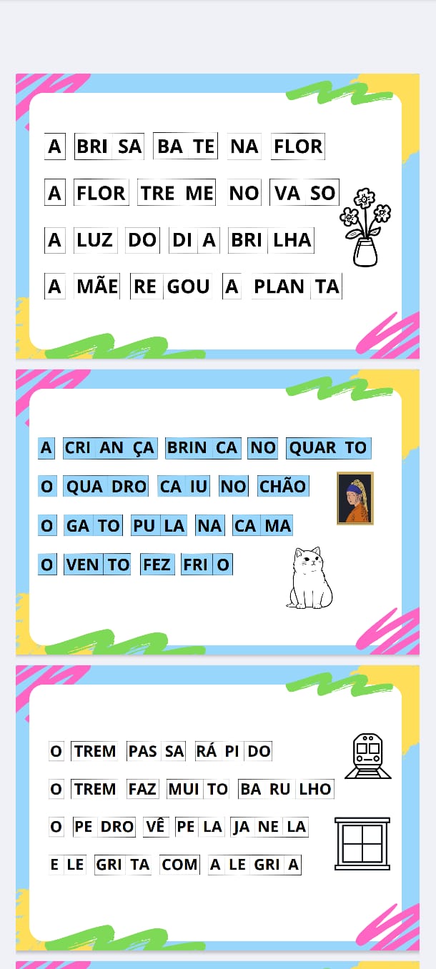 Exemplo de atividade de leitura pronta para imprimir